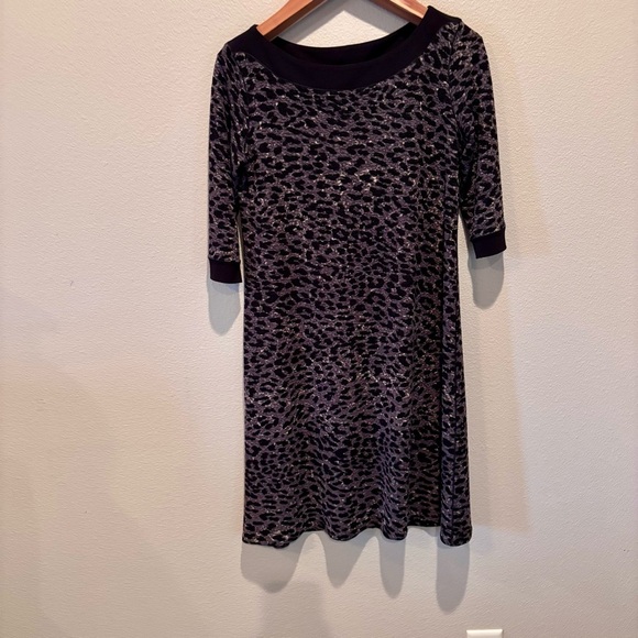 Eva Varro Animal Print A Line Dress, Large, Comfy Throw On Work Church Errands - Picture 1 of 9